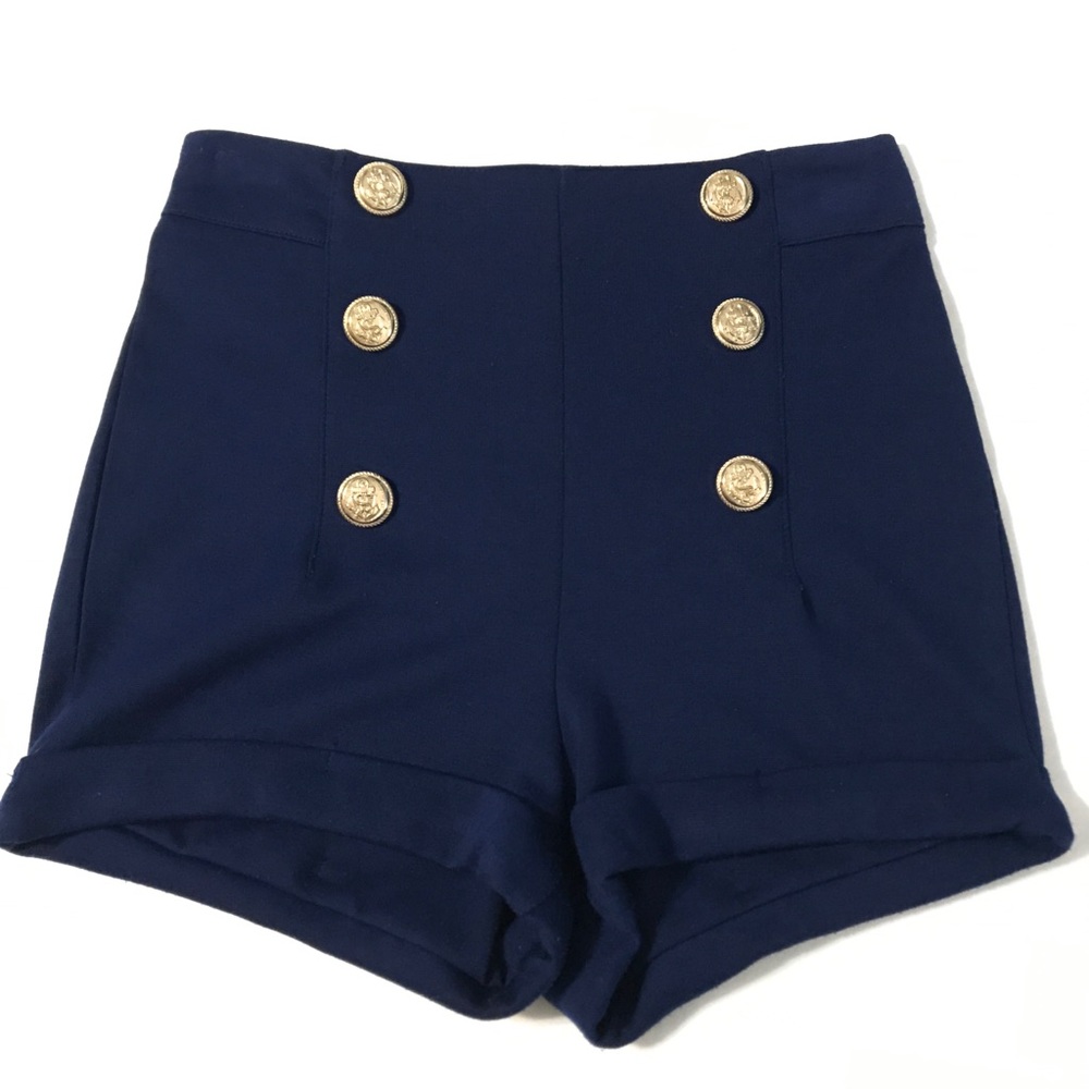 Forever 21 Navy Sailor Shorts